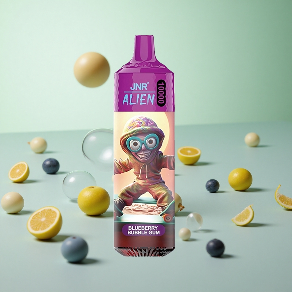 JNR Alien 10000 Puffs Μπλε Μούρο Τσίχλα Greece vape wholesale 850mAh RGB