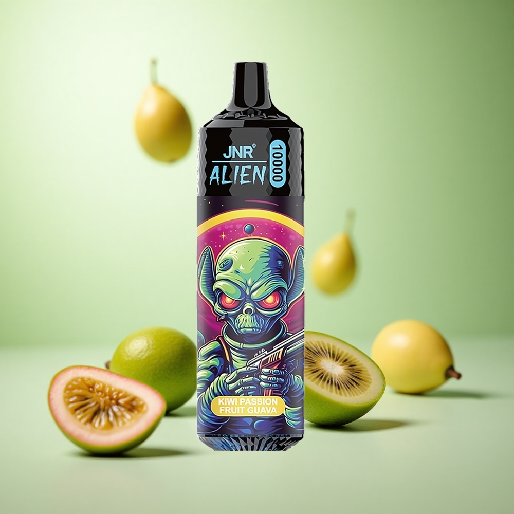 JNR Alien 10000 Puffs Κίβι Πάσιον Φρούτο Γκουάβα Greece vape wholesale RGB LED