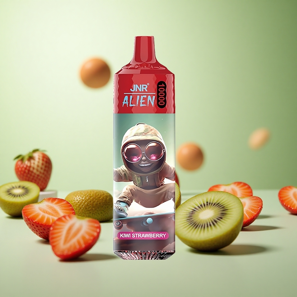 JNR Alien 10000 Puffs Φράουλα Ακτινίδιο Greece vape wholesale RGB LED