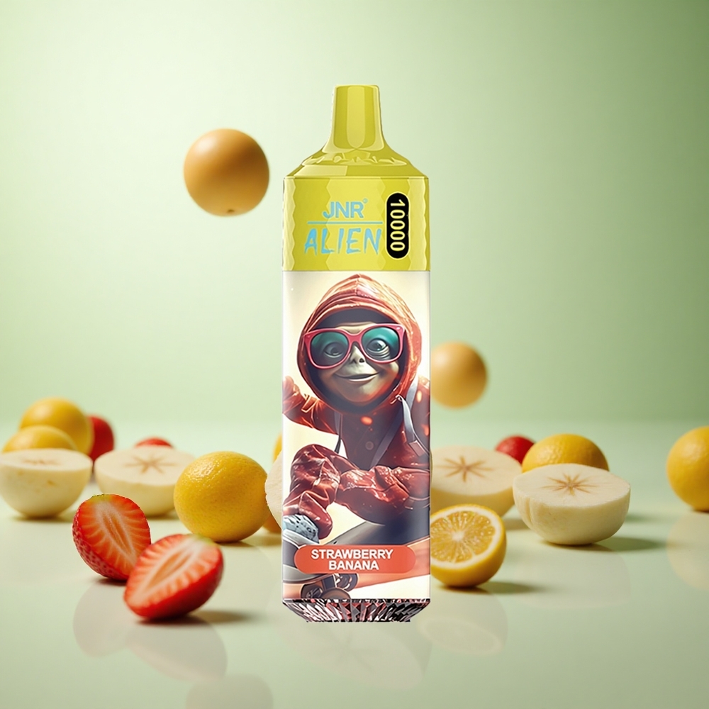 JNR Alien 10000 Puffs Φράουλα Μπανάνα Greece vape wholesale RGB LED