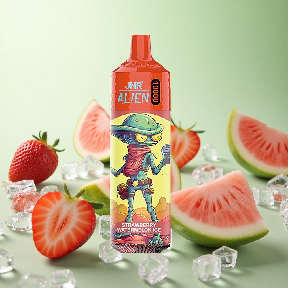 JNR Alien 10000 Puffs Φράουλα Καρπούζι Πάγος Greece vape wholesale RGB LED