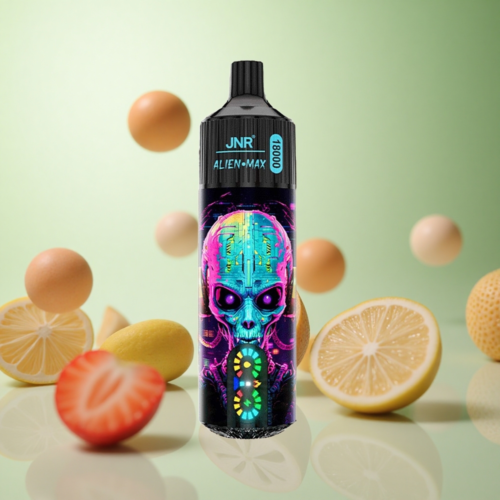 JNR Alien Max 18000 Puffs Φράουλα Bubble Gum Greece vape wholesale Πηνίο Διπλού Διχτυού & Dual Core