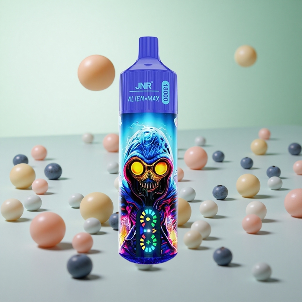 JNR Alien Max 18000 Puffs Μπλε Βατόμουρο Τσιχλόφουσκα Greece vape wholesale Πηνίο Διπλού Διχτυού & Dual Core