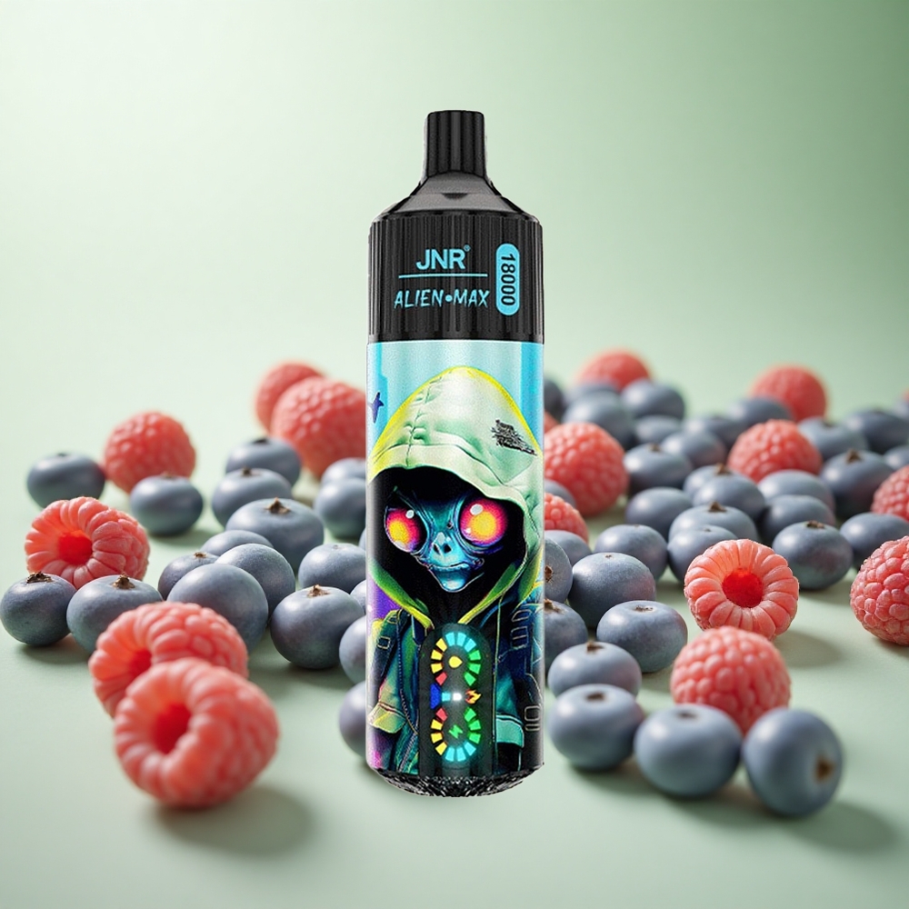 JNR Alien Max 18000 Puffs Μπλε Μούρο Βατόμουρο Greece vape wholesale Πηνίο Διπλού Διχτυού & Dual Core