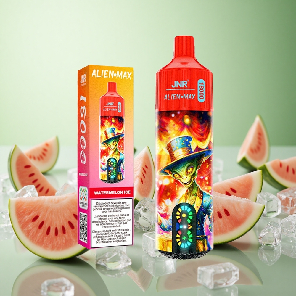 JNR Alien Max 18000 Puffs Καρπούζι Πάγος Greece vape wholesale Πηνίο Διπλού Διχτυού & Dual Core