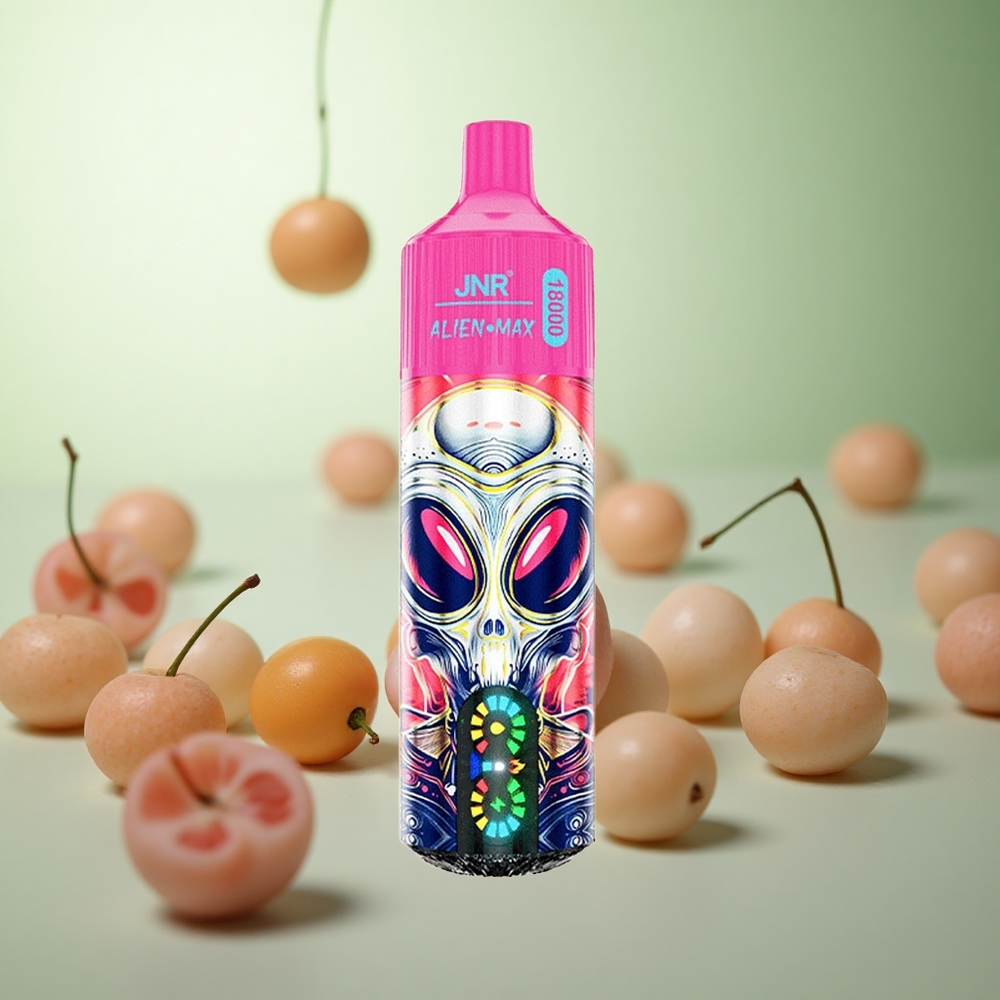 JNR Alien Max 18000 Puffs Κεράσι-Μούρο Greece vape wholesale Έξυπνη Οθόνη LED & Διπλός Πυρήνας