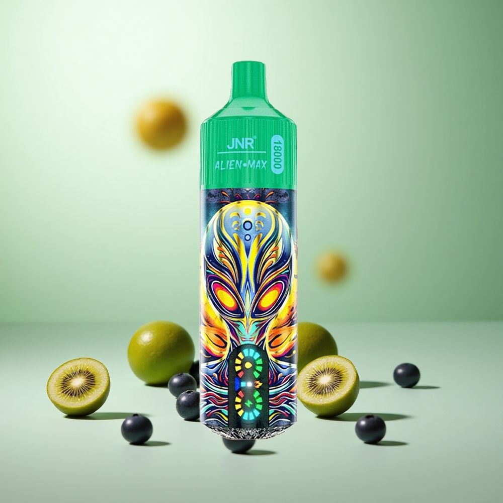 JNR Alien Max 18000 Puffs Μπλε Μούρο Κιβί Greece vape wholesale Έξυπνη Οθόνη LED & 28ml E-liquid