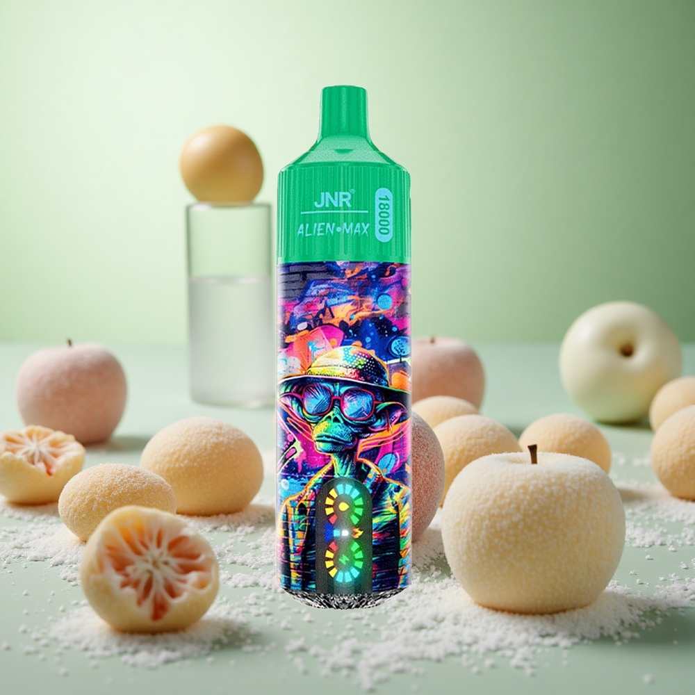 JNR Alien Max 18000 Puffs Κατεψυγμένο Μήλο Greece vape wholesale Έξυπνη Οθόνη LED & 28ml E-liquid