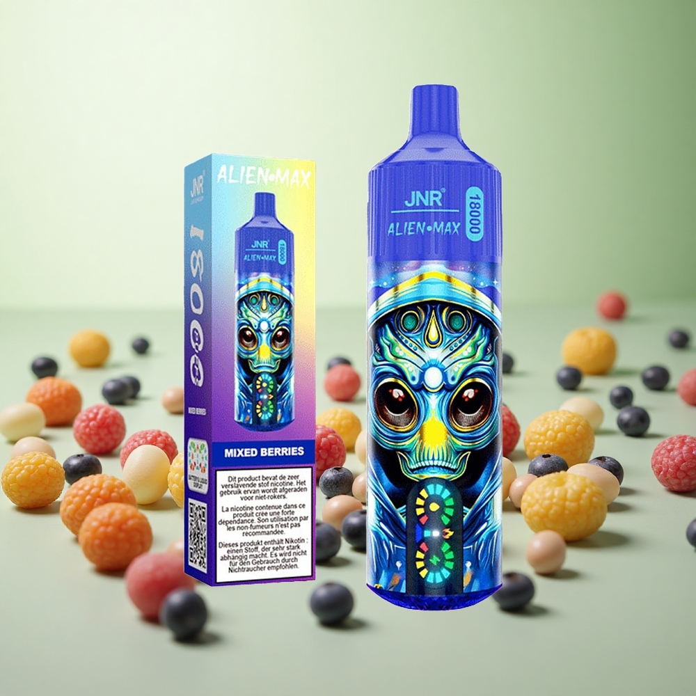 JNR Alien Max 18000 Puffs Μικτά Μούρα Greece vape wholesale Smart LED Display & 20 Aromata