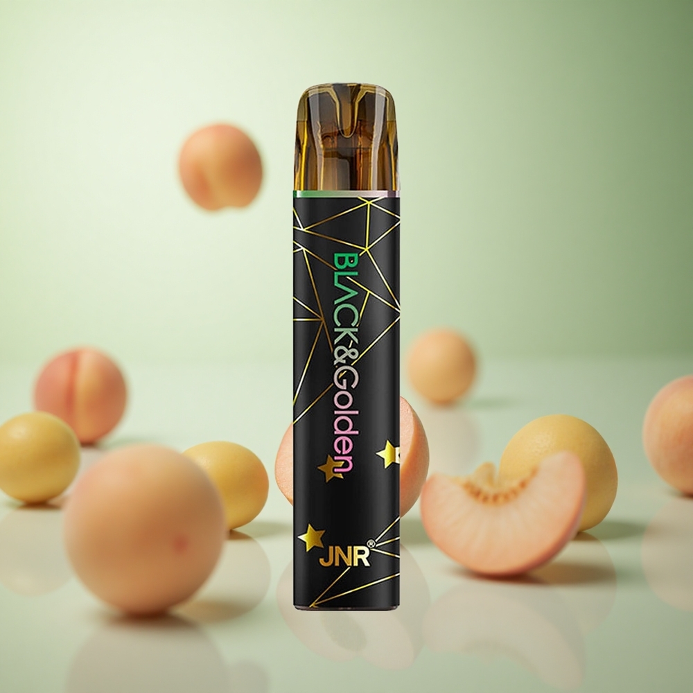 JNR Black&Golden 600+200 Puffs Ροδάκινο Greece vape wholesale TPD πιστοποίηση