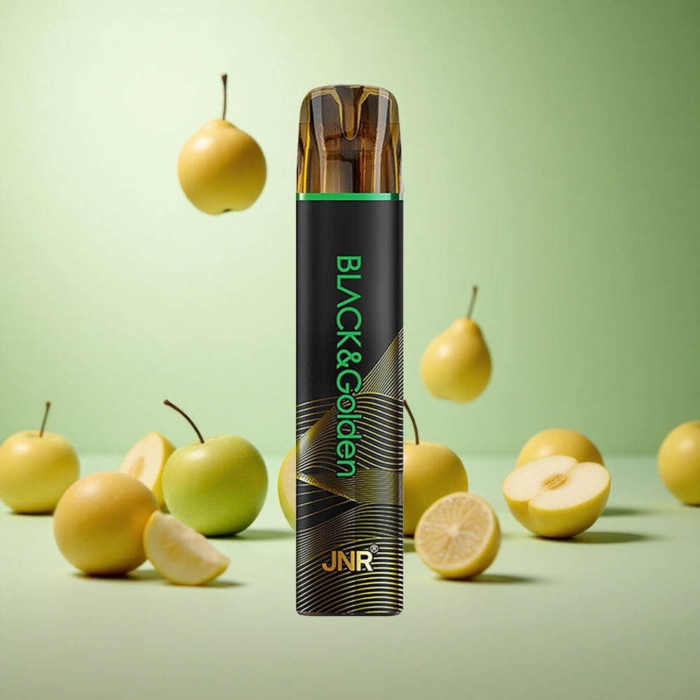 JNR Black&Golden 600+200 Puffs Ξινή Μήλο Greece vape wholesale TPD πιστοποιημένο