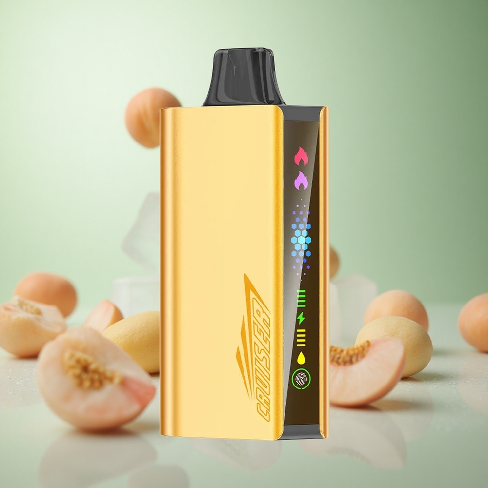 JNR Cruiser 12000 Puffs Ροδάκινο Πάγο Greece vape wholesale Οθόνη Κινούμενων Σχεδίων