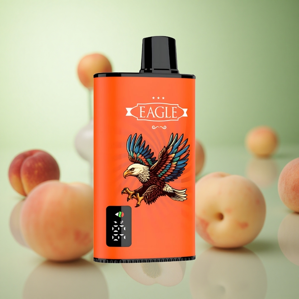 JNR EAGLE Smart 23000 Puffs Ζουμερή Ροδάκινα Greece vape wholesale Ψηφιακή Οθόνη 1.0ohm Mesh Coil