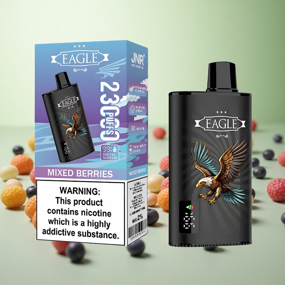 JNR EAGLE Smart 23000 Puffs Μικτά Μούρα Greece vape wholesale Ψηφιακή Οθόνη 1.0ohm Mesh Coil