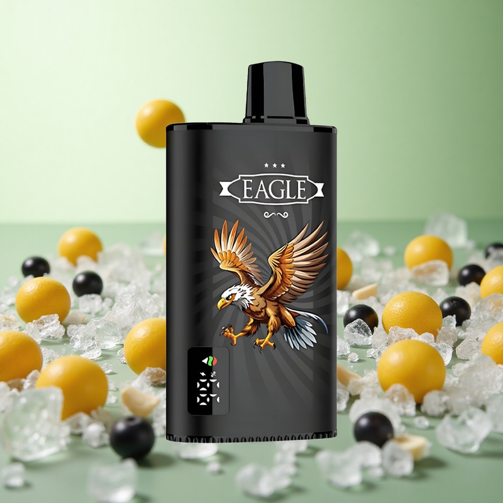 JNR EAGLE Smart 23000 Puffs Μαύρο Ροδάκινο Μάνγκο Πάγο Greece vape wholesale Οθόνη Ψηφιακή