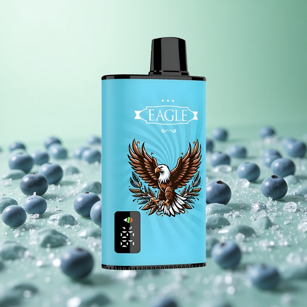 JNR EAGLE Smart 23000 Puffs Μπλε Βατόμουρο Πάγο Greece vape wholesale Ψηφιακή Οθόνη Ρυθμιζόμενη Ροή Αέρα