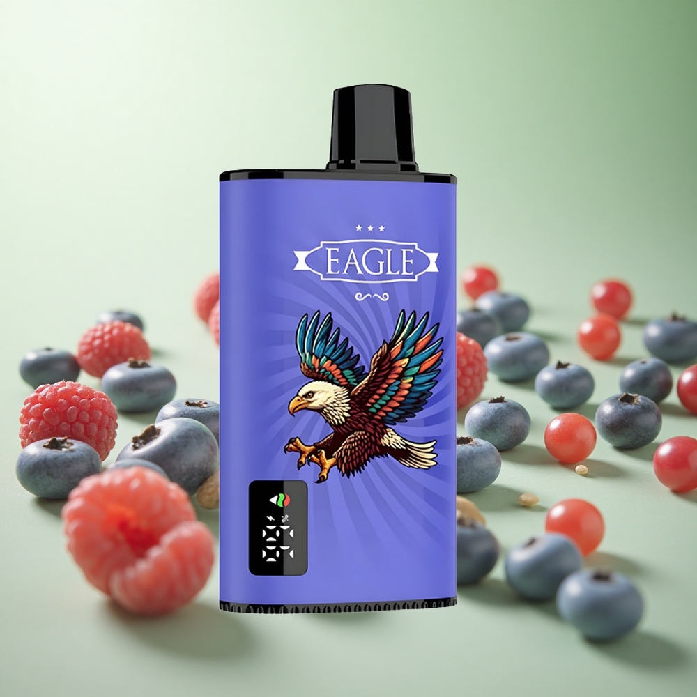 JNR EAGLE Smart 23000 Puffs Μπλε Μούρο Κεράσι Greece vape wholesale Ψηφιακή Οθόνη Ρυθμιζόμενη Ροή Αέρα