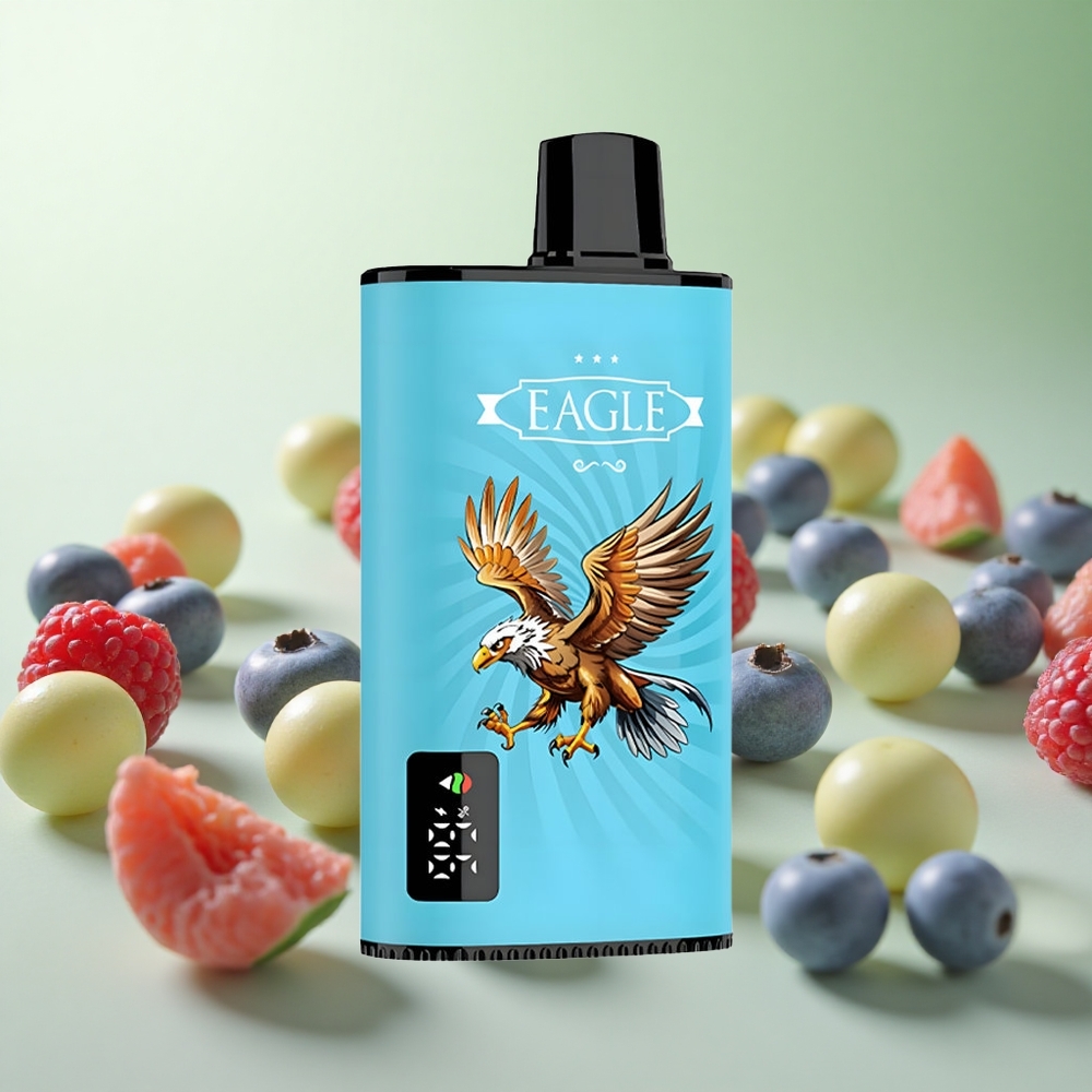 JNR EAGLE Smart 23000 Puffs Μπλε Μύρτιλο-Ξινή Σμέουρα Greece vape wholesale Ψηφιακή Οθόνη-Ρυθμιζόμενη Ροή Αέρα