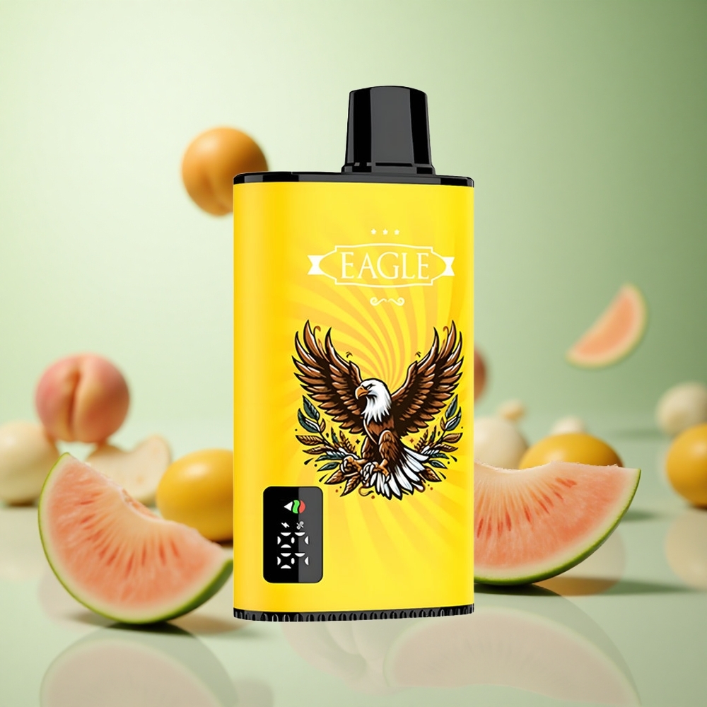 JNR EAGLE Smart 23000 Puffs Ροδάκινο Μάνγκο Καρπούζι Greece vape wholesale Οθόνη Ψηφιακή Ρύθμιση Ροής Αέρα