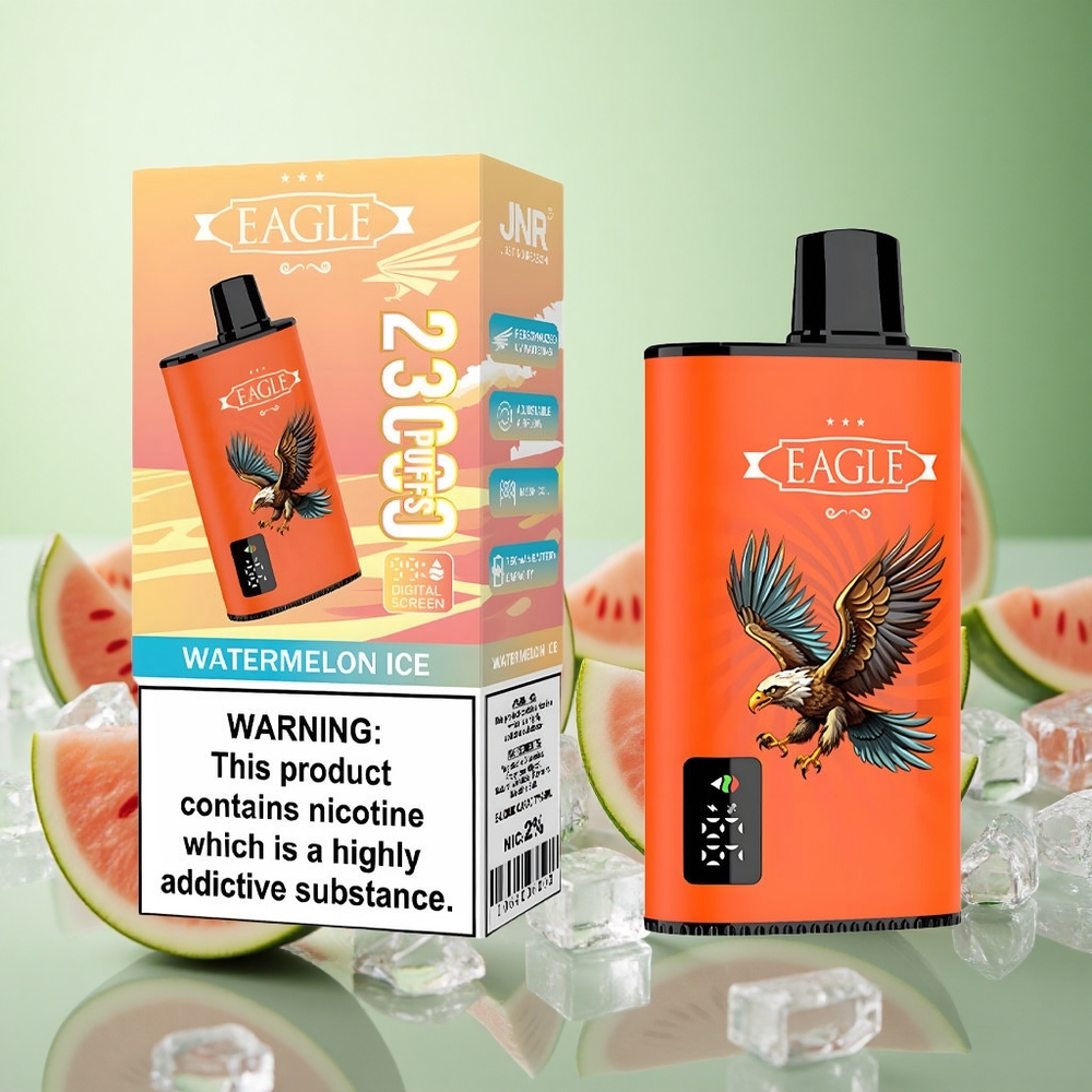 JNR EAGLE Smart 23000 Puffs Vape μιας χρήσης Καρπούζι Πάγος Greece vape wholesale Οθόνη Ψηφιακή Ρύθμιση Ροής Αέρα