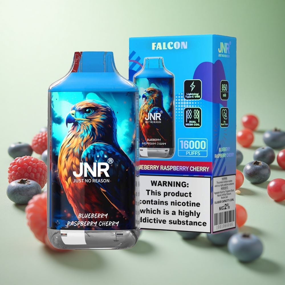 JNR Falcon 16000 Puffs Μύρτινο Βατόμουρο Κεράσι 16000 Puffs 22ml Greece vape wholesale