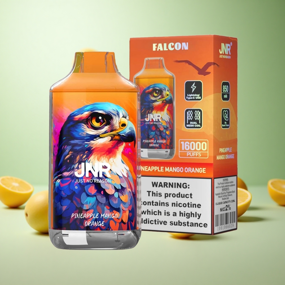JNR Falcon 16000 Puffs Ανανάς Μάνγκο Πορτοκάλι Greece vape wholesale 850mAh 22ml