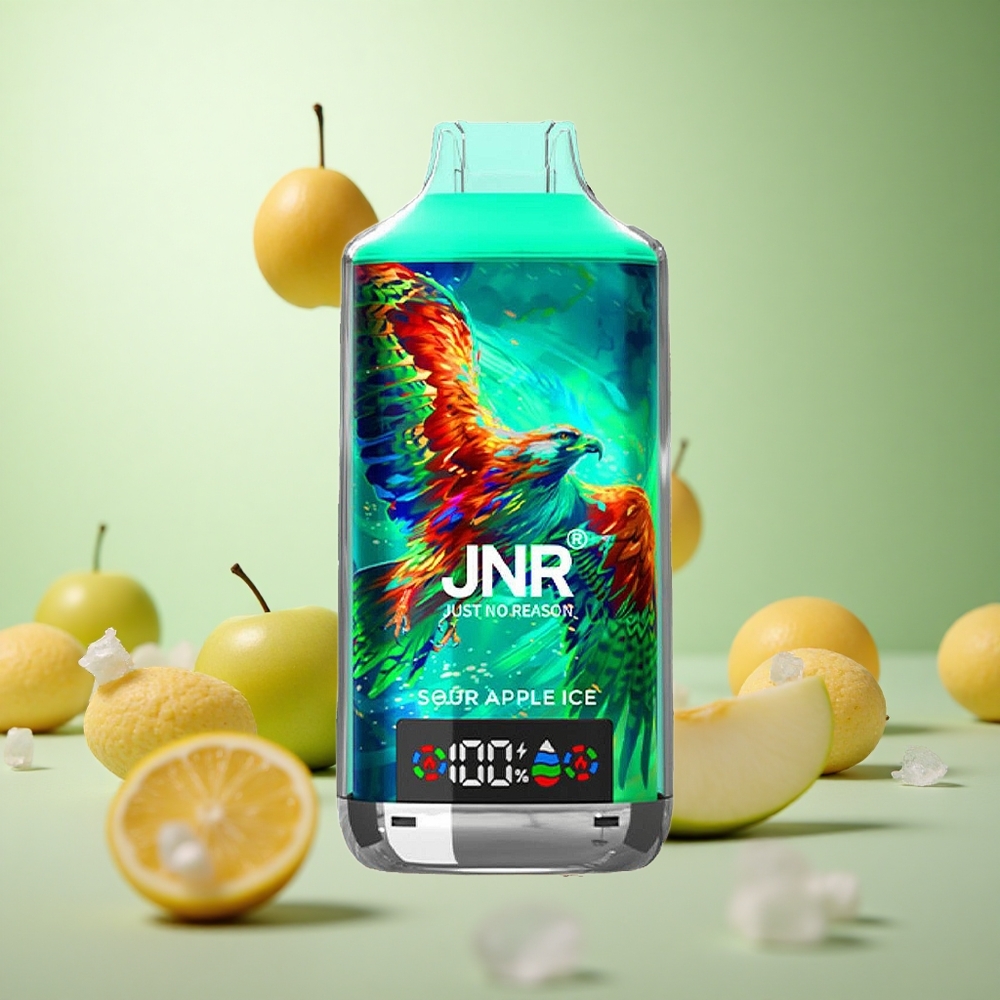 JNR Falcon X 18000 Puffs Ξινή Μήλο Πάγωμα Greece vape wholesale Πηνίο Διπλού Διχτυού & Dual Core