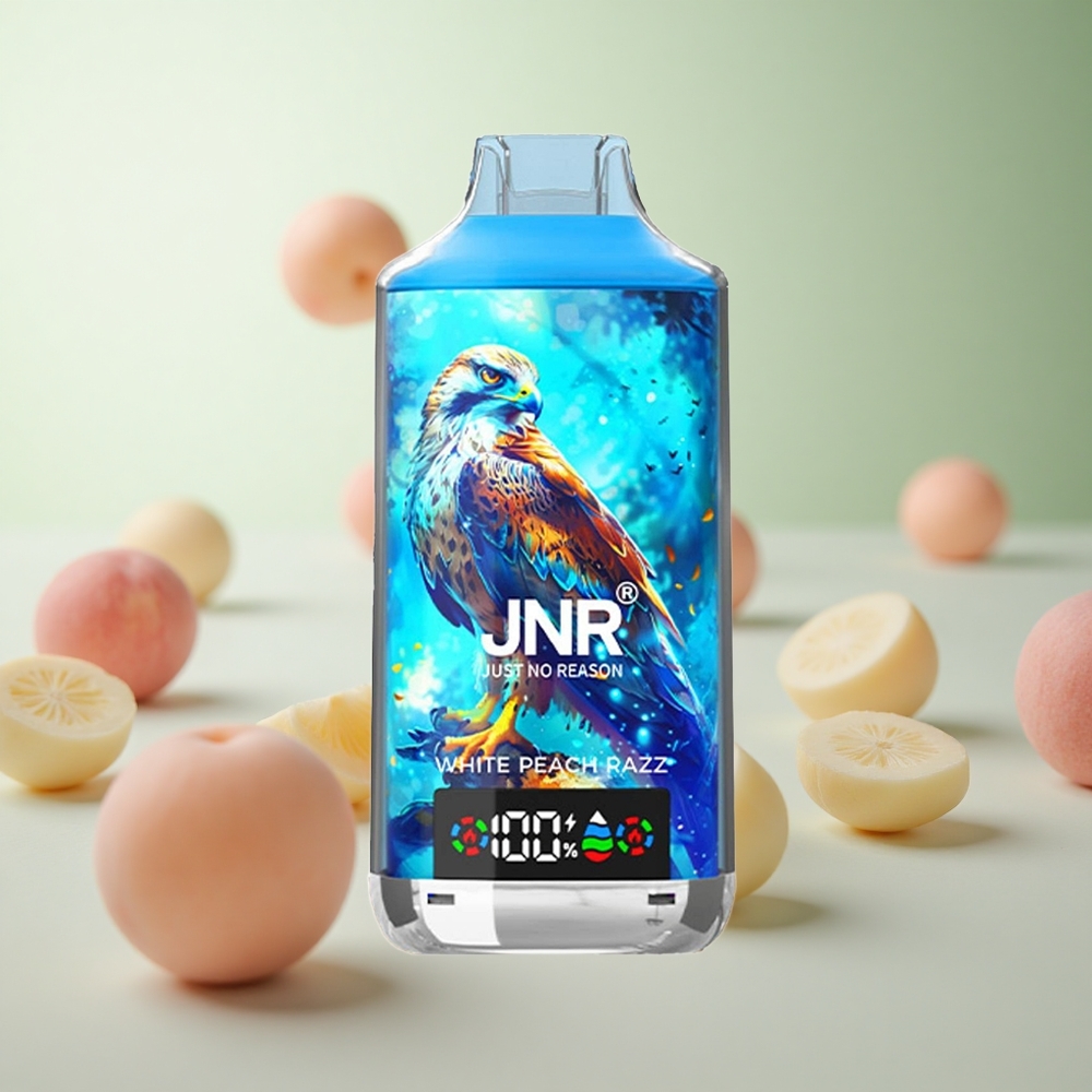 JNR Falcon X 18000 Puffs Λευκό Ροδάκινο Razz Greece vape wholesale Πηνίο Διπλού Διχτυού & Dual Core