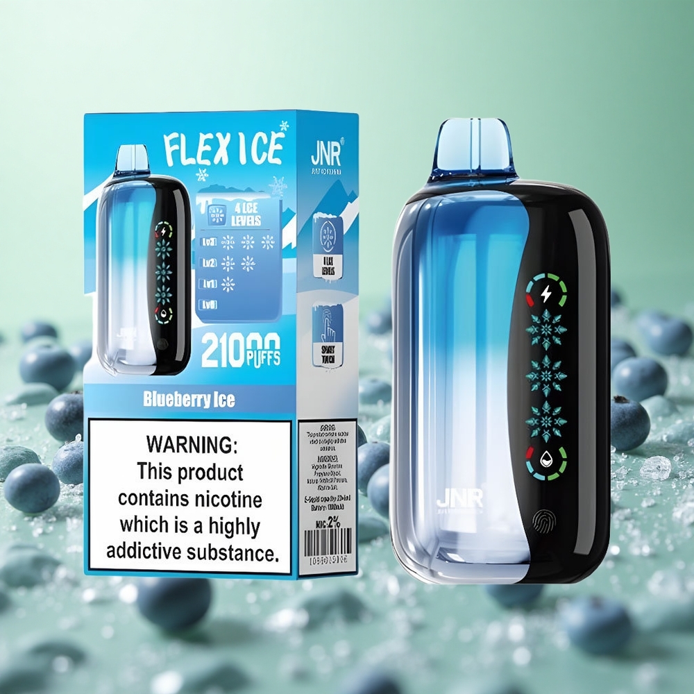 JNR Flex Ice 21000 Puffs Μπλε Βατόμουρο Πάγος Greece vape wholesale 26ml E-υγρό