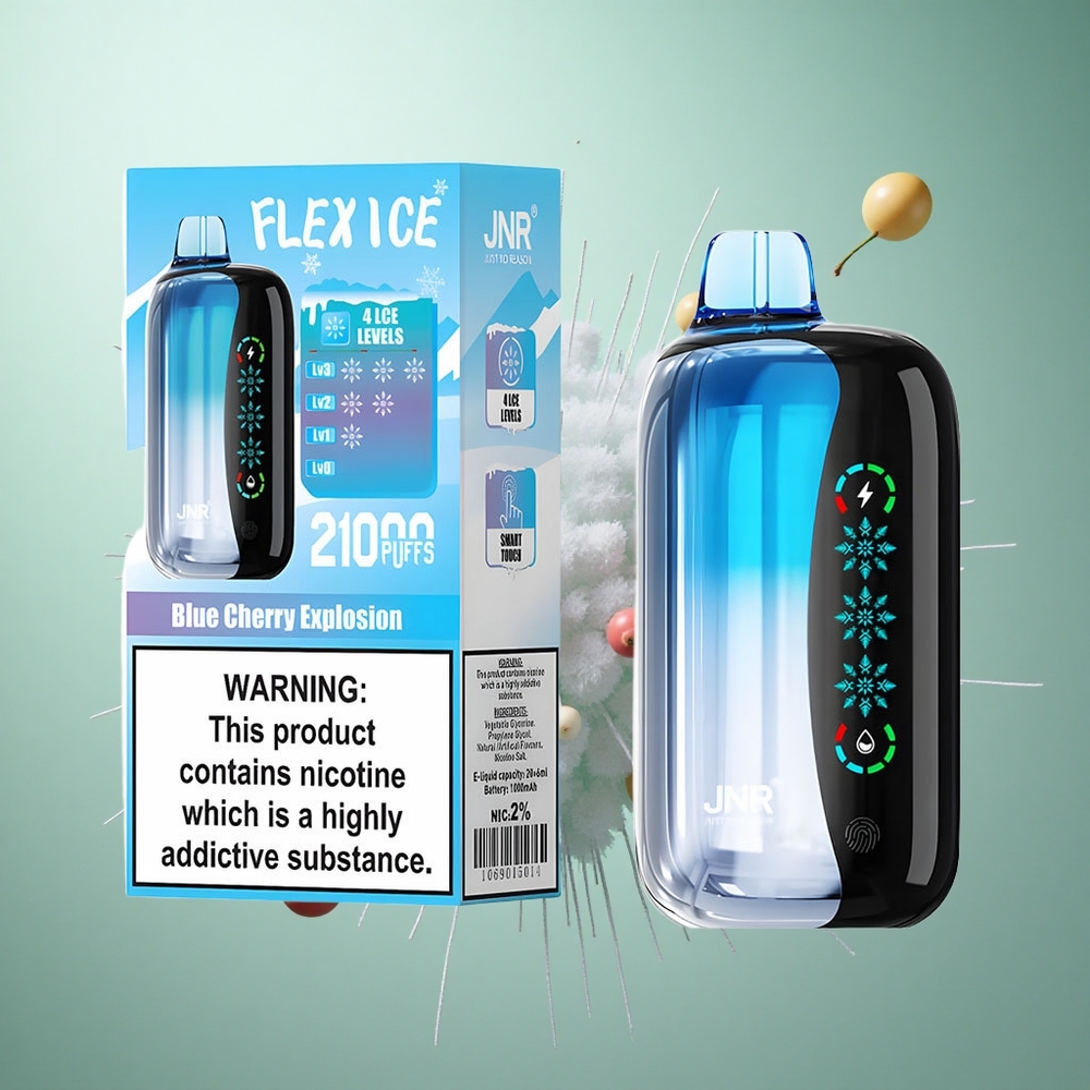JNR Flex Ice 21000 Puffs Αισθηση Κερασιού Greece vape wholesale Ice Adjustable 26ml E-υγρό