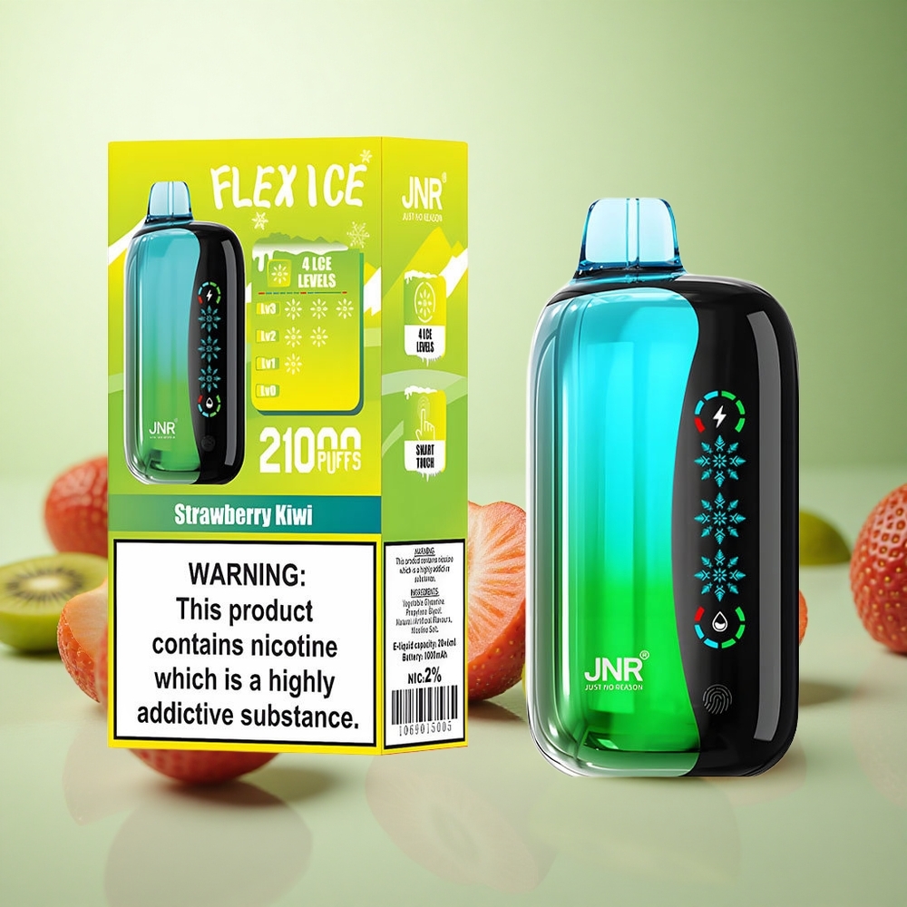 JNR Flex Ice 21000 Puffs Φράουλα Kiwi Greece vape wholesale Ice Adjustable 26ml E-υγρό