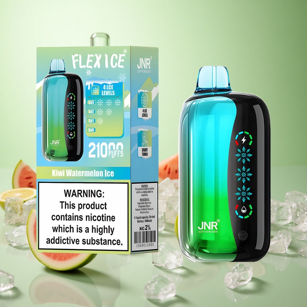 JNR Flex Ice 21000 Puffs Vape μιας χρήσης Κίβι Καρπούζι Πάγο Greece vape wholesale Ice Adjustable