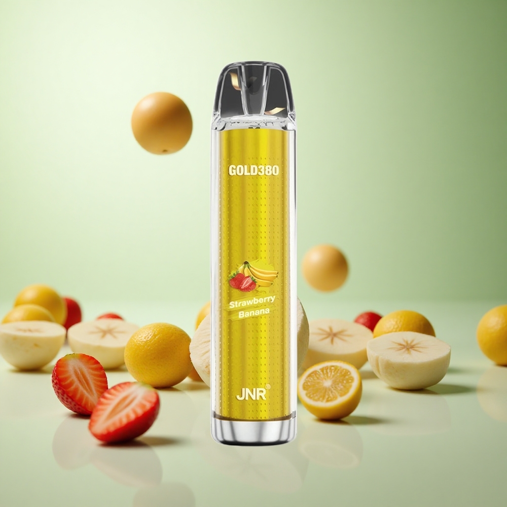 JNR Gold380 6000 Puffs Φράουλα Μπανάνα Greece vape wholesale 1500mAh 13ml