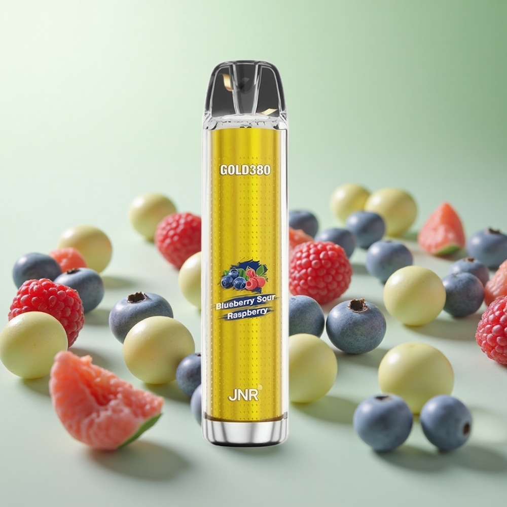 JNR Gold380 6000 Puffs Vape μιας χρήσης Μπλε Μούρο Ξινή Σμέουρα Greece vape wholesale 1500mAh
