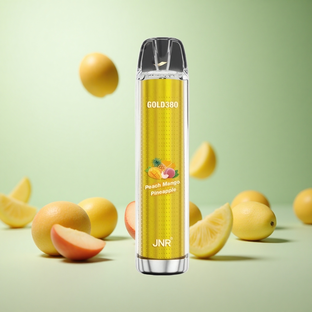JNR Gold380 6000 Puffs Vape μιας χρήσης Ροδάκινο Μάνγκο Ανανάς Greece vape wholesale 1500mAh