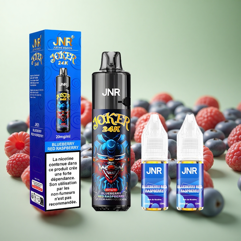 JNR Joker 24K Puffs Μπλε Μούρο Κόκκινο Βατόμουρο Greece vape wholesale 2+10ml Ανανεώσιμο Pod