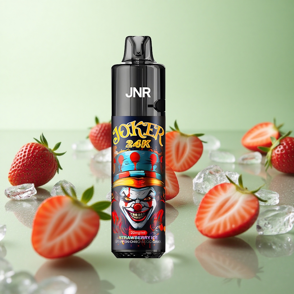 JNR Joker 24K Puffs Φράουλα Πάγος Greece vape wholesale 2+10ml Επαναπληρωμένο Pod 800mAh