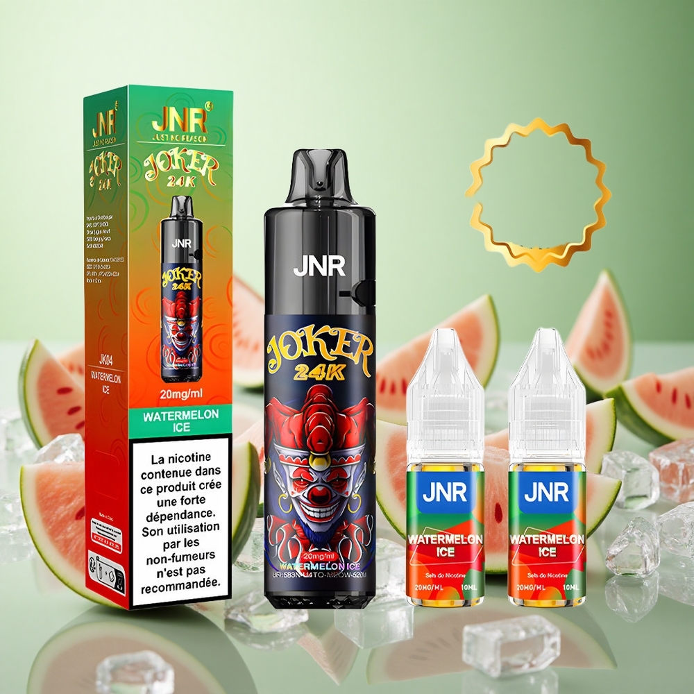 JNR Joker 24K Puffs Vape μιας χρήσης Καρπούζι Πάγος Greece vape wholesale 800mAh Μπαταρία
