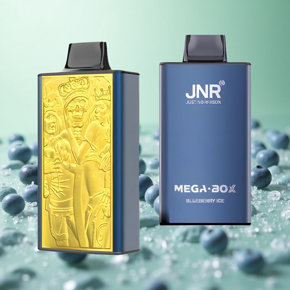 JNR Mega Box 25000 Puffs Μπλε Βατόμουρο Πάγος Greece vape wholesale Πηνίο Διπλού Διχτυού & Dual Core