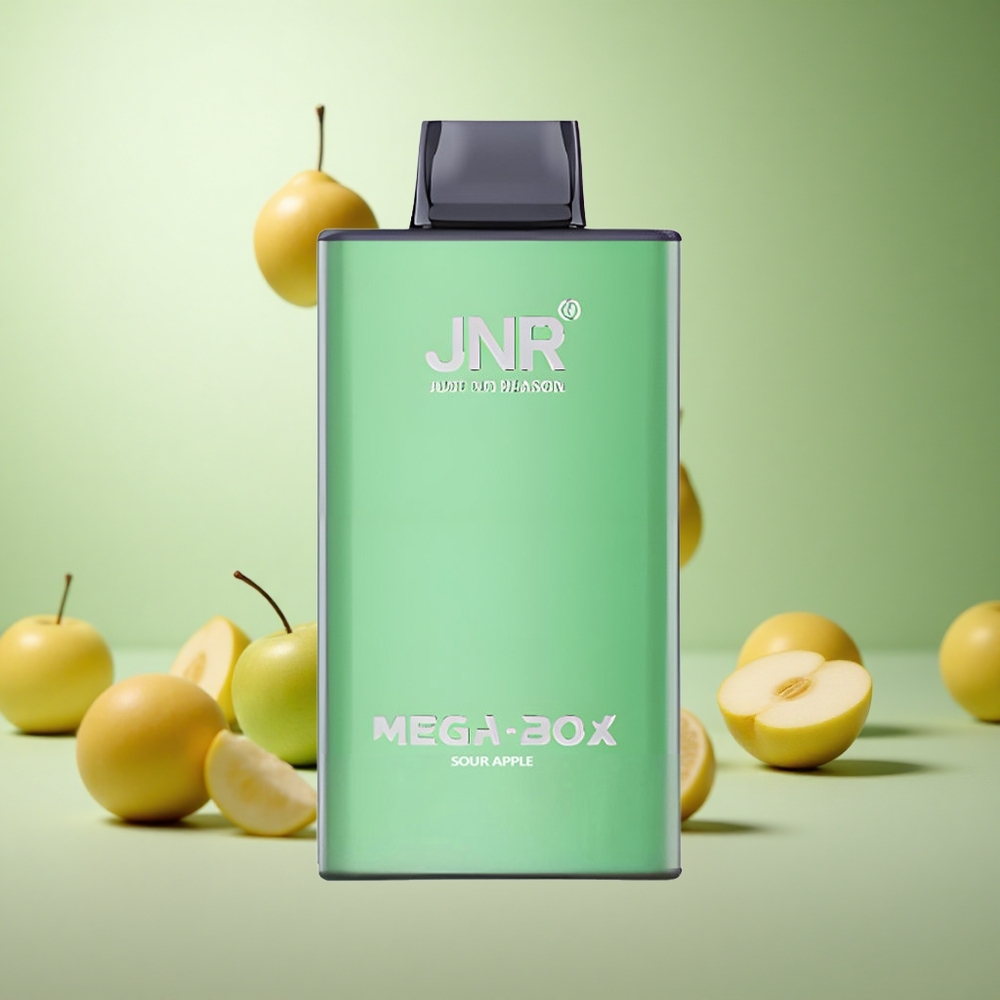 JNR Mega Box 25000 Puffs Vape μιας χρήσης Ξινή Μήλο Greece vape wholesale Πηνίο Διπλού Διχτυού & Dual Core