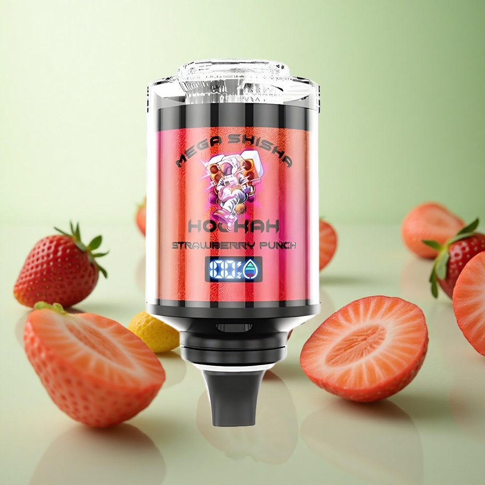 JNR Mega Shisha Hookah 100K Φράουλα Greece vape wholesale 60ml χωρητικότητα