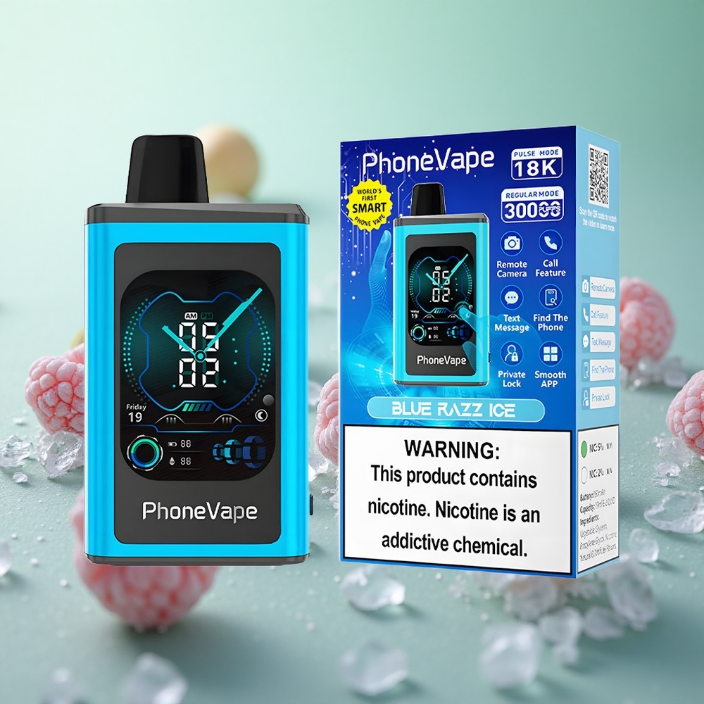 JNR PhoneVape 30000 Puffs Blue Razz Ice Greece vape wholesale 850mAh Type-C