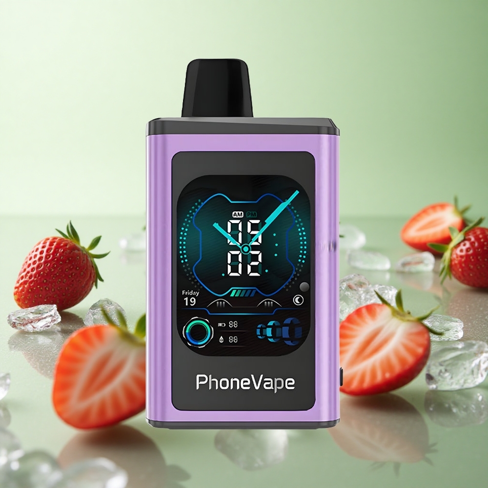 JNR PhoneVape 30000 Puffs Φράουλα Πάγος Greece vape wholesale 850mAh Type-C