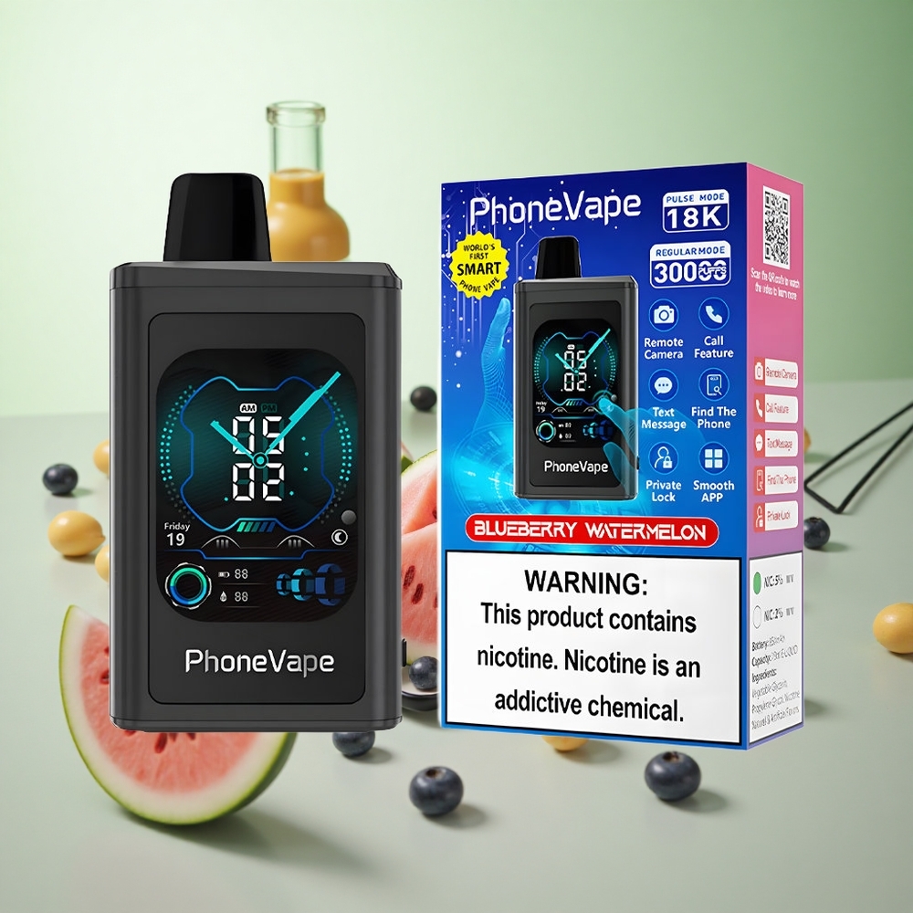 JNR PhoneVape 30000 Puffs Μπλε Μούρο Καρπούζι Greece vape wholesale Type-C Φορτιζόμενη