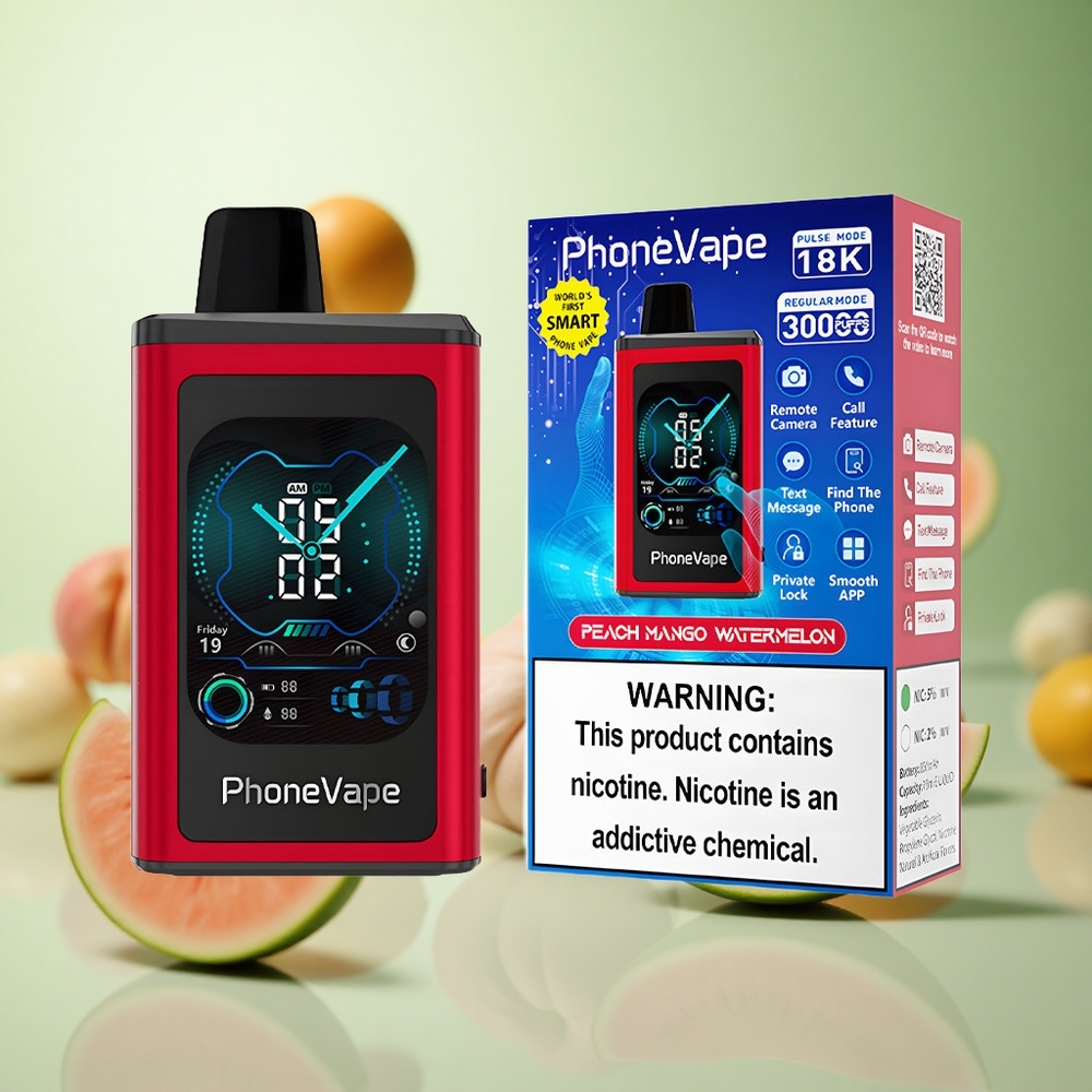 JNR PhoneVape 30000 Puffs Ροδάκινο Μάνγκο Καρπούζι Greece vape wholesale Type-C Φορτιζόμενη Μπαταρία