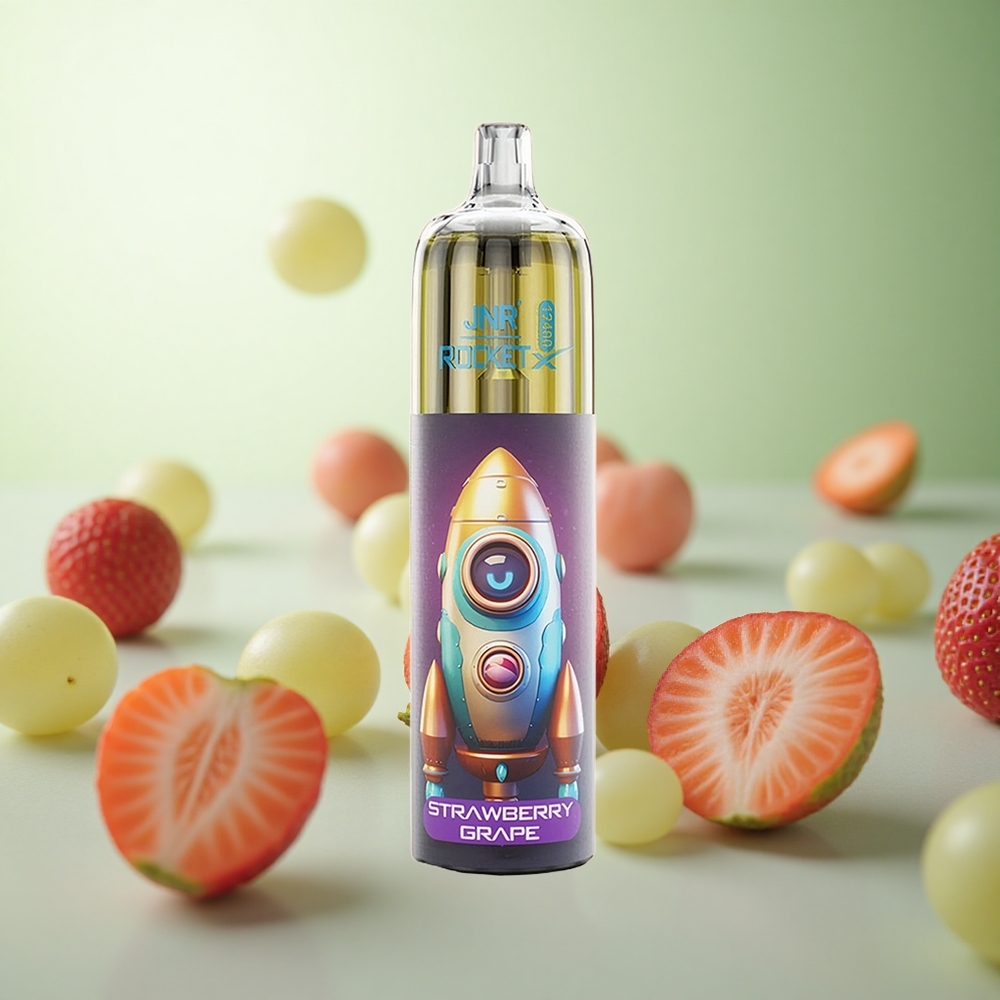 JNR Rocket-X 12400 Puffs Φράουλα Σταφύλι Greece vape wholesale Ρυθμιζόμενη ροή αέρα RGB