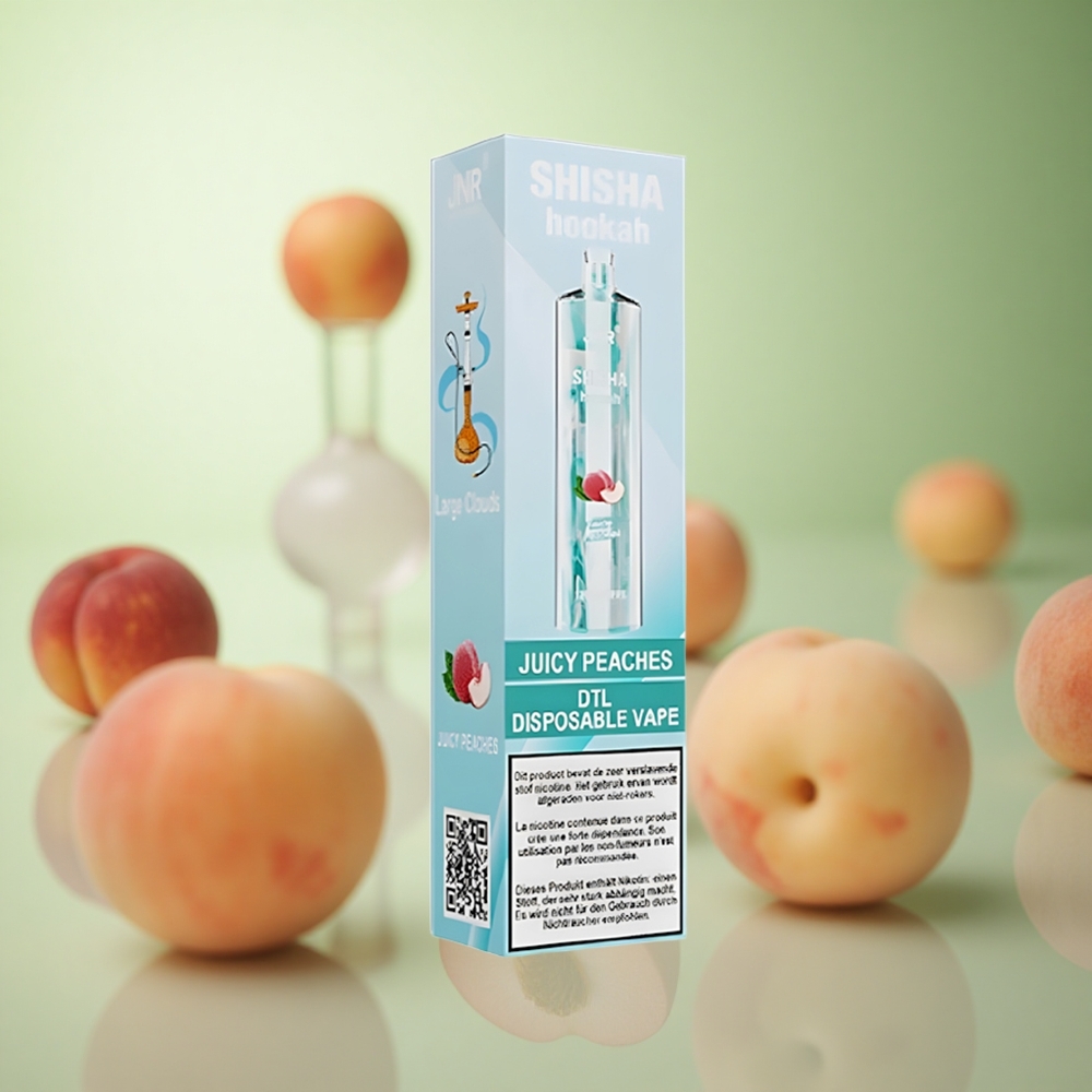 JNR Shisha Hookah 12000 Puffs Ζουμερή Ροδάκινα Greece vape wholesale 750mAh 24ml