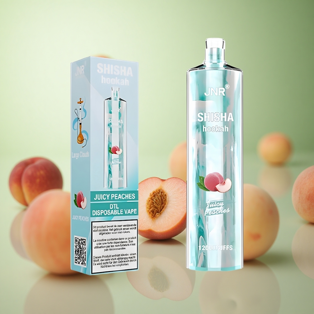 JNR Shisha Hookah 12000 Puffs Ζουμερή Ροδάκινα Greece vape wholesale 750mAh 24ml
