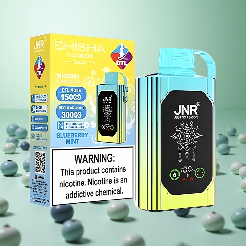 JNR Shisha Hookah Box 20500 Puffs Μύρτινο Μπλε Μούρο Greece vape wholesale Οθόνη HD Μπαταρία 1000mAh