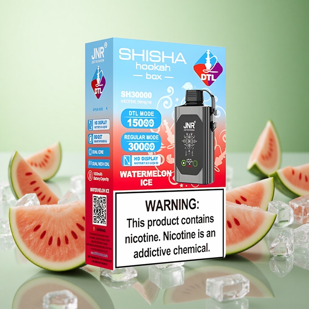 JNR Shisha Hookah Box 20500 Puffs Καρπούζι Πάγος Greece vape wholesale HD Display 1000mAh